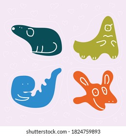 vector images abstract animals spots