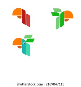 vector images of birds with different colors