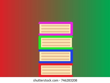 Vector images of books. Books.