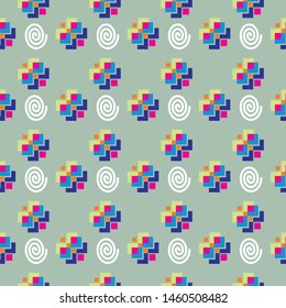 Vector images of colorful abstract geometric shapes