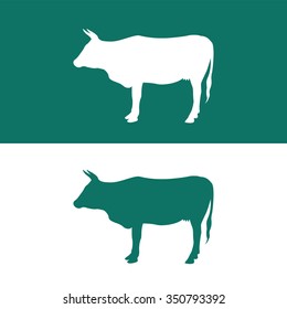 Vector images of cow on a white background, Vector cow for your design.