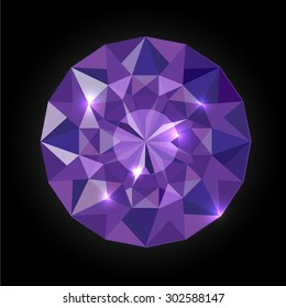 Imágenes vectoriales Diamantes de cristal, piedras, joyas, joyas