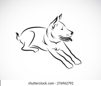 Vector images of dog on a white background