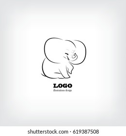 Vector images of elephant design 