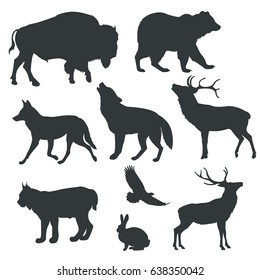 Vector images figures of animals on white background