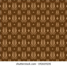 Vector images, flowers, brown tones.