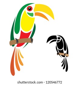 Vector Images of hornbill on a white background