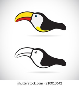 Vector images of hornbills on a white background.