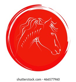 Vector images of horse design.
