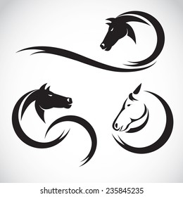 Vector images of horse design on a white background