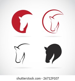 Vector images of horse design on a white background, Vector horse head for your design