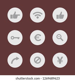 Vector images. Icon set for buttons.