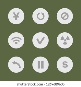 Vector images. Icon set for buttons.