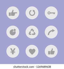 Vector images. Icon set for buttons.