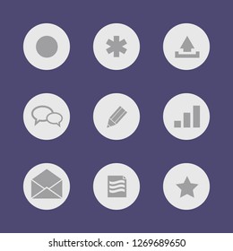 Vector images. Icon set for buttons.