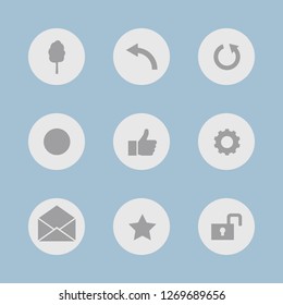 Vector images. Icon set for buttons.