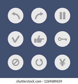 Vector images. Icon set for buttons.