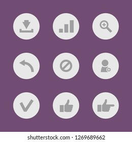 Vector images. Icon set for buttons.