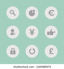 Vector images. Icon set for buttons.
