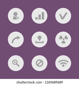 Vector images. Icon set for buttons.