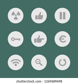 Vector images. Icon set for buttons.