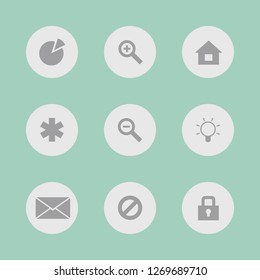 Vector images. Icon set for buttons.