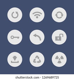 Vector images. Icon set for buttons.