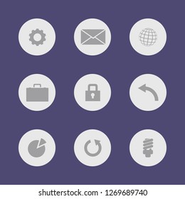 Vector images. Icon set for buttons.