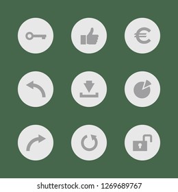 Vector images. Icon set for buttons.