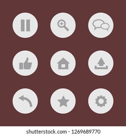 Vector images. Icon set for buttons.