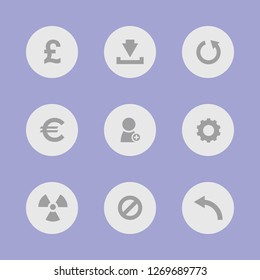 Vector images. Icon set for buttons.