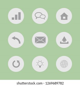 Vector images. Icon set for buttons.