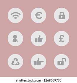 Vector images. Icon set for buttons.