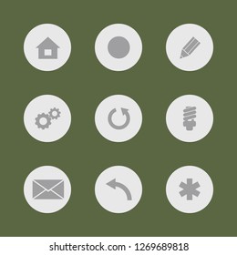 Vector images. Icon set for buttons.