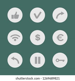Vector images. Icon set for buttons.