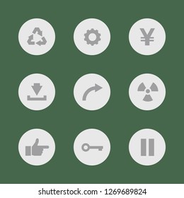 Vector images. Icon set for buttons.