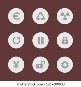 Vector images. Icon set for buttons.