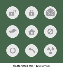 Vector images. Icon set for buttons.