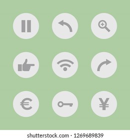 Vector images. Icon set for buttons.