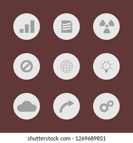 Vector images. Icon set for buttons.
