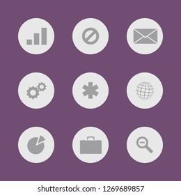 Vector images. Icon set for buttons.