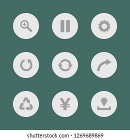 Vector images. Icon set for buttons.