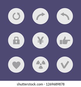 Vector images. Icon set for buttons.