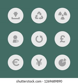 Vector images. Icon set for buttons.