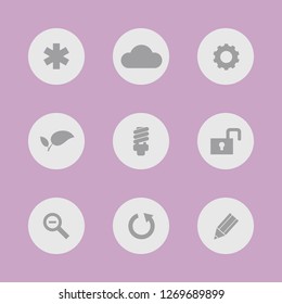 Vector images. Icon set for buttons.