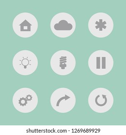 Vector images. Icon set for buttons.