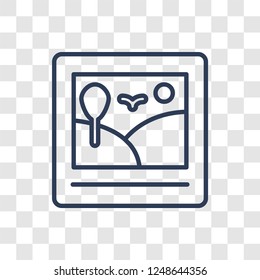 Vector Images icon. Trendy linear Vector Images logo concept on transparent background from Technology collection