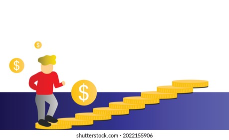 Vector Images Investment finance of the younger generation Path of Success