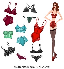 Vector images of lingerie