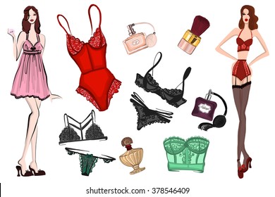 Vector images of lingerie